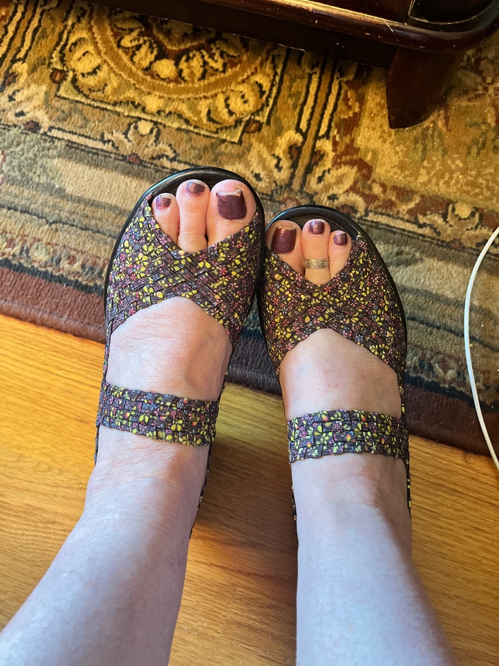 Skechers Women’s Floral Multi-Color Wedge Sandal